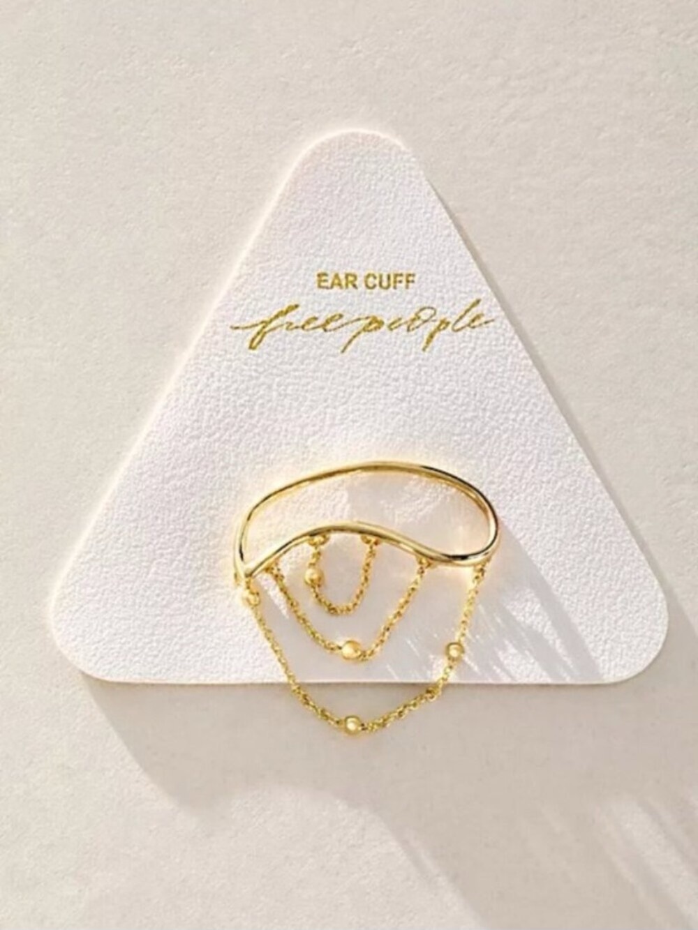 NWT Free People Ginny Ear Cuff in Gold